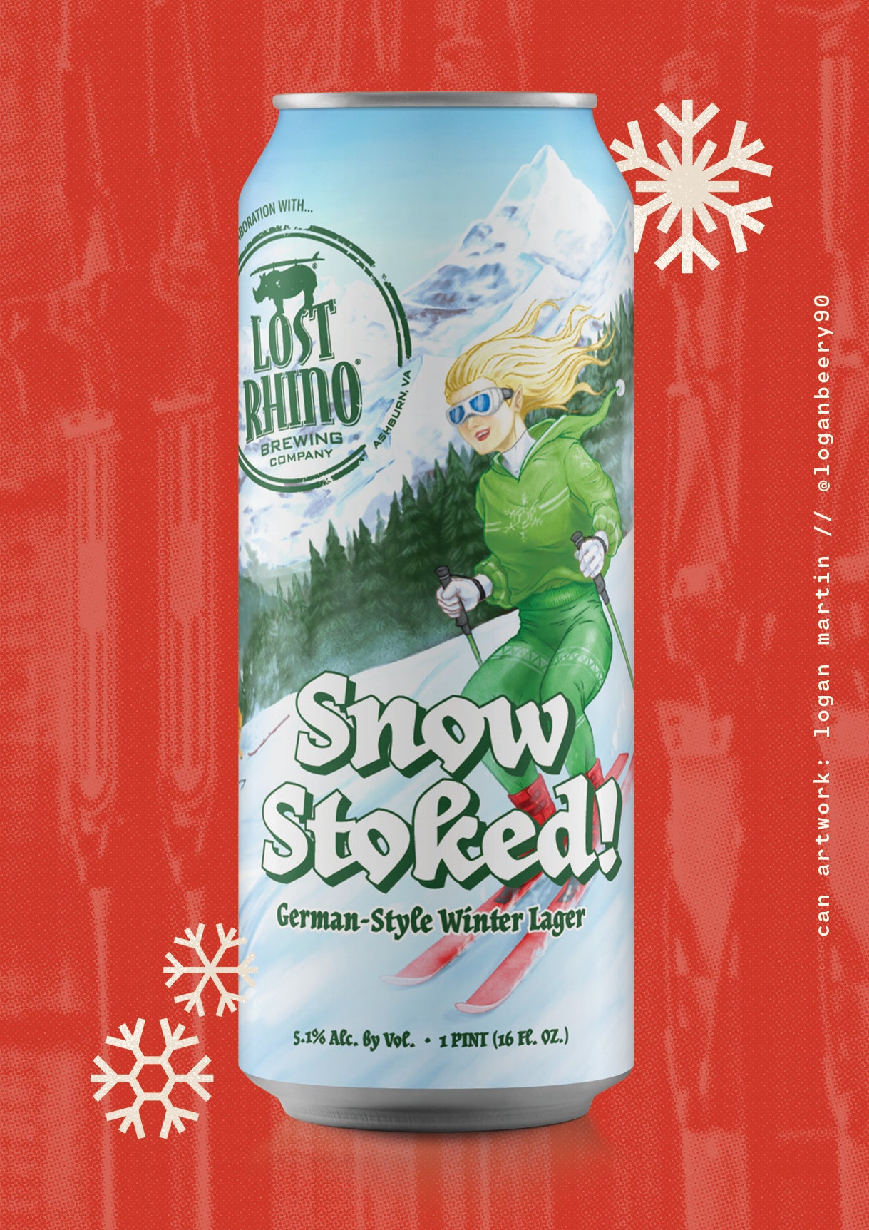 Snow Stoked! German-style Winter Lager by the team at Lost Rhino Brewing Company