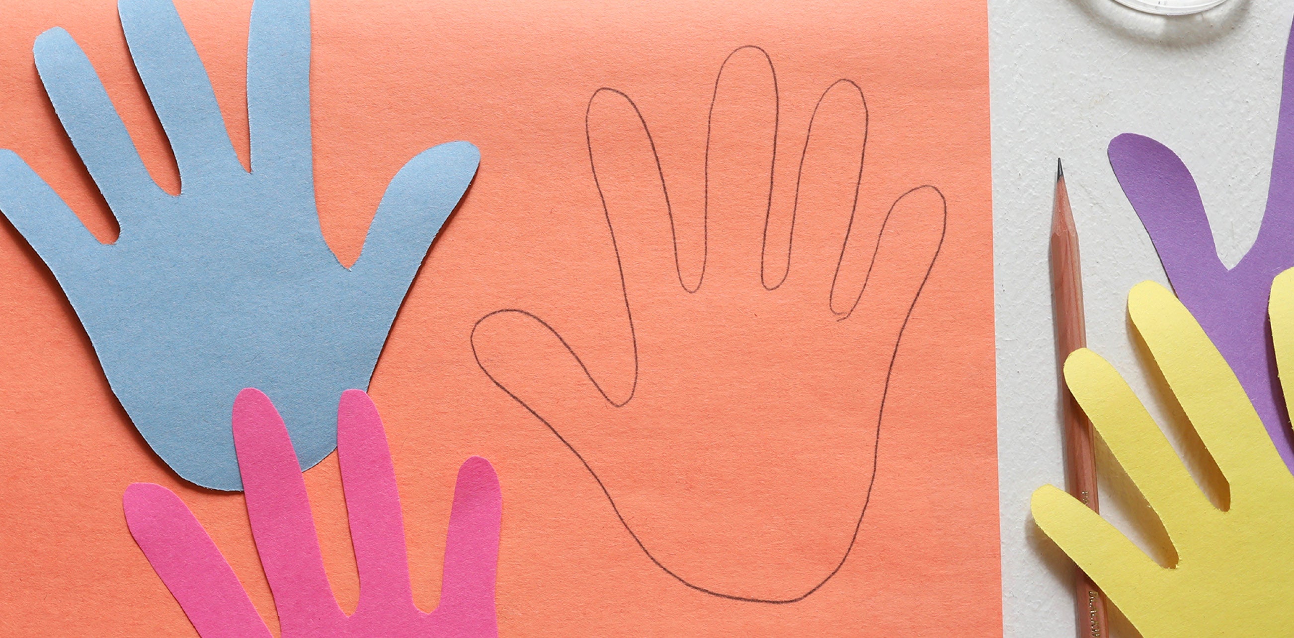 handprints on paper