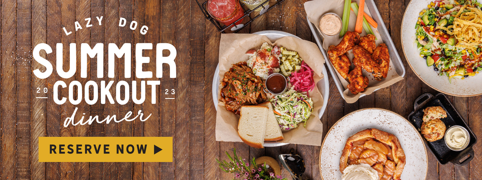 Summer Cookout Banner at Lazy Dog