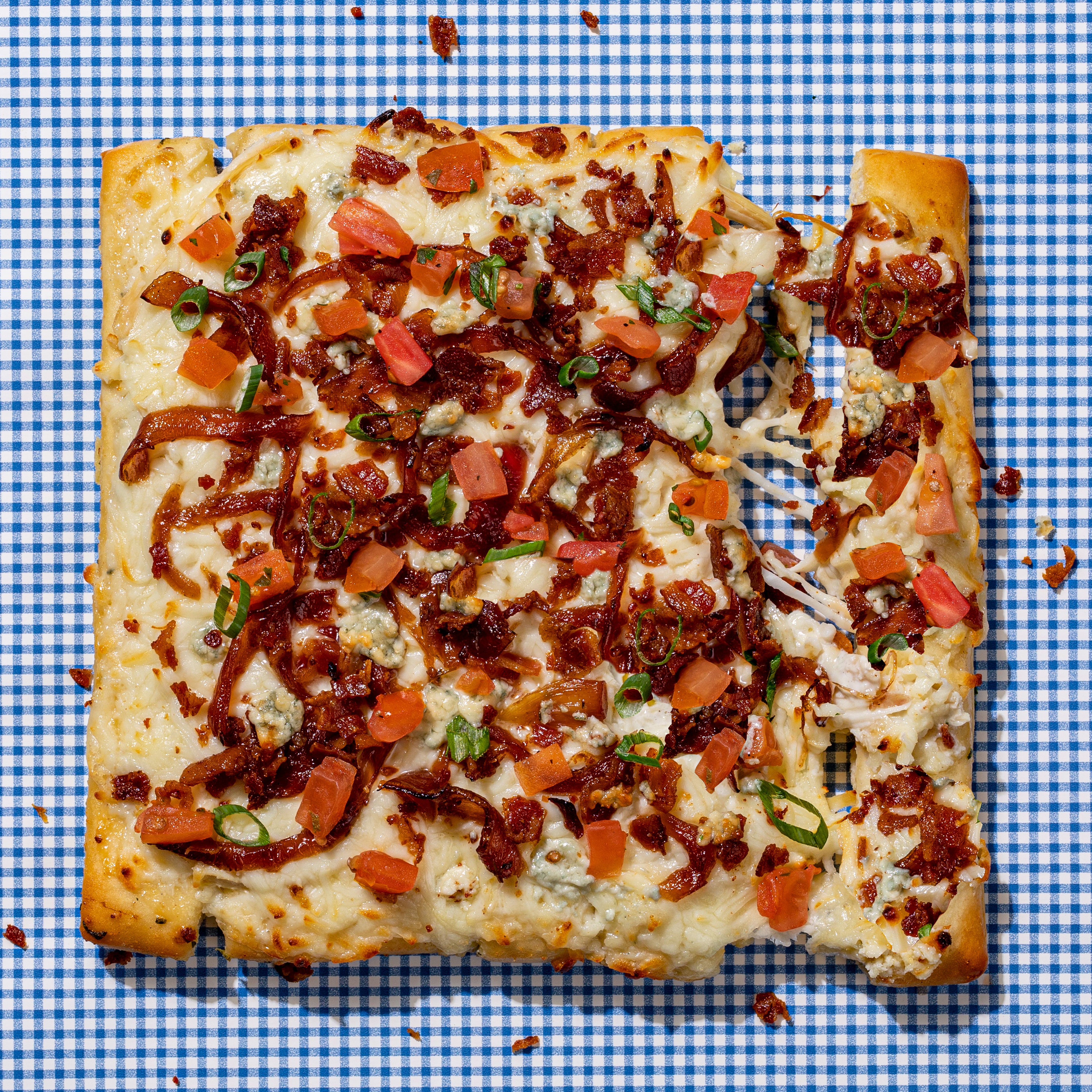 Black and Blue - on a blue pattern