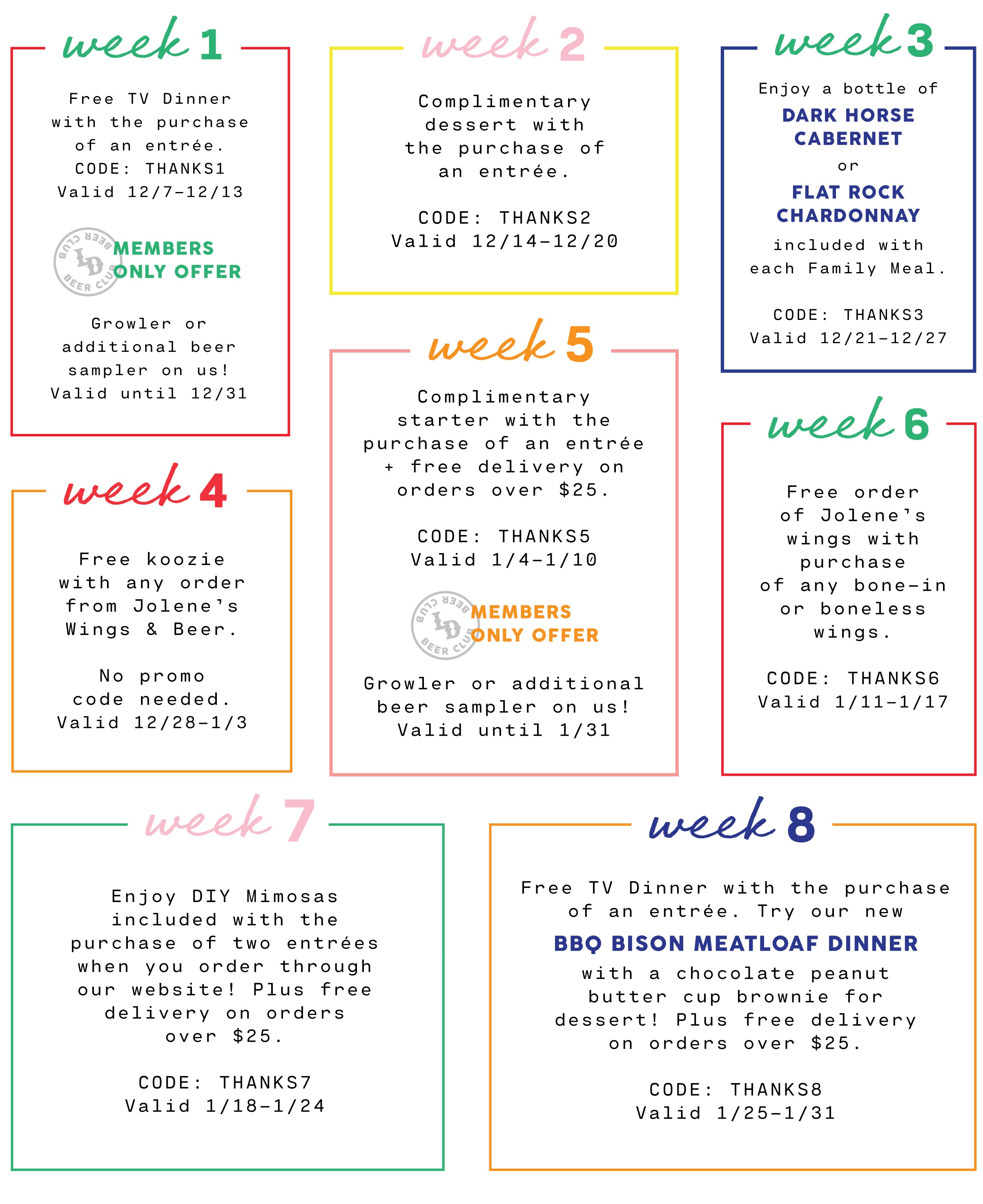 Season of Thanks Offer Calendar