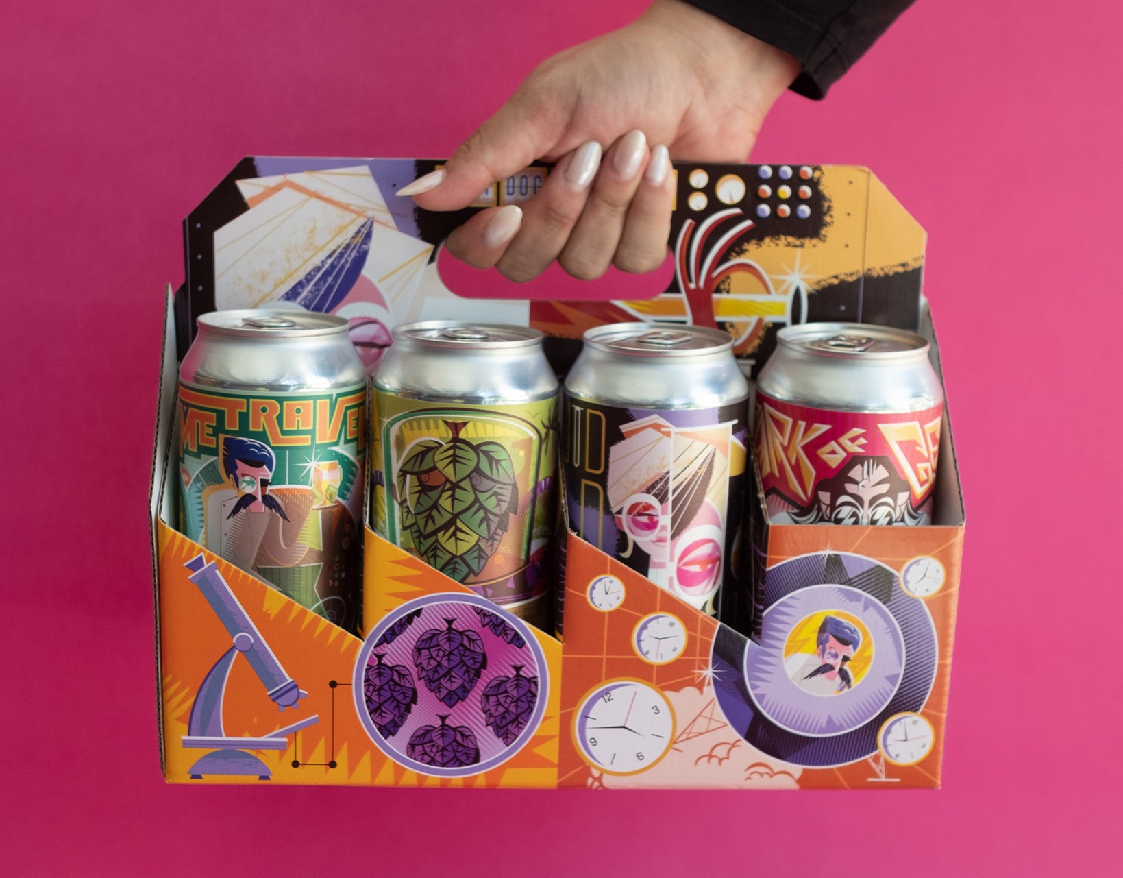 Person holding Lazy Dog Beer Club first kit