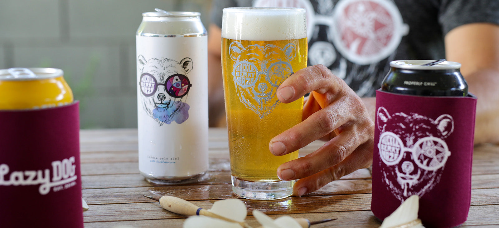 Beer Cans and Glass of Beer