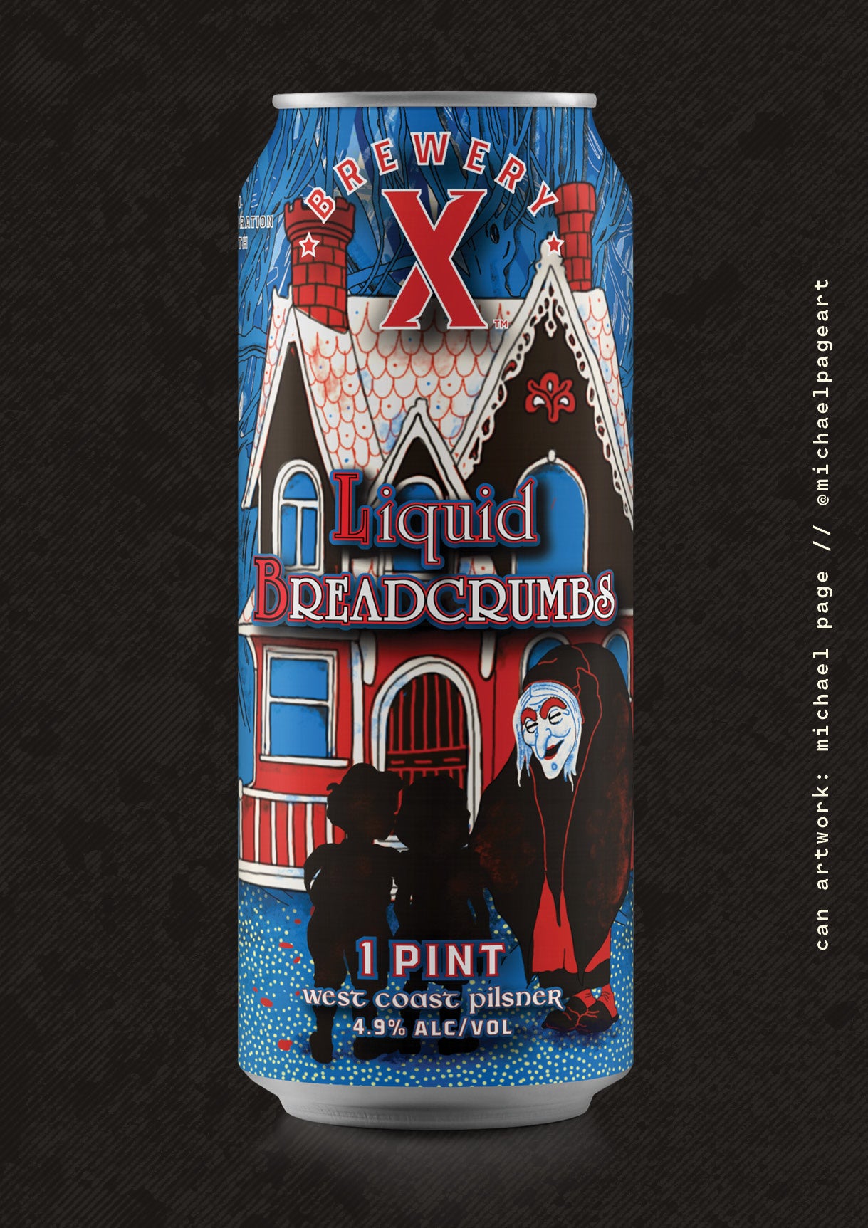 Liquid Breadcrumbs, a West Coast pilsner from Brewery X in Anaheim, CA.