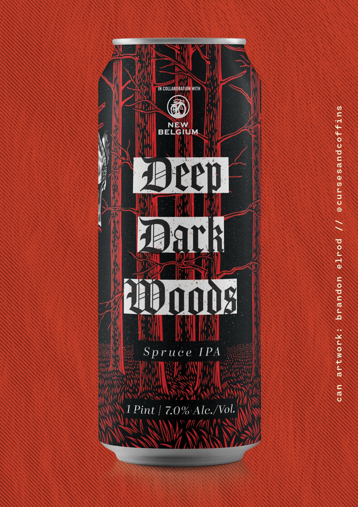 Deep Dark Woods, a spruce IPA from New Belgium Brewing in Fort Collins, CO.