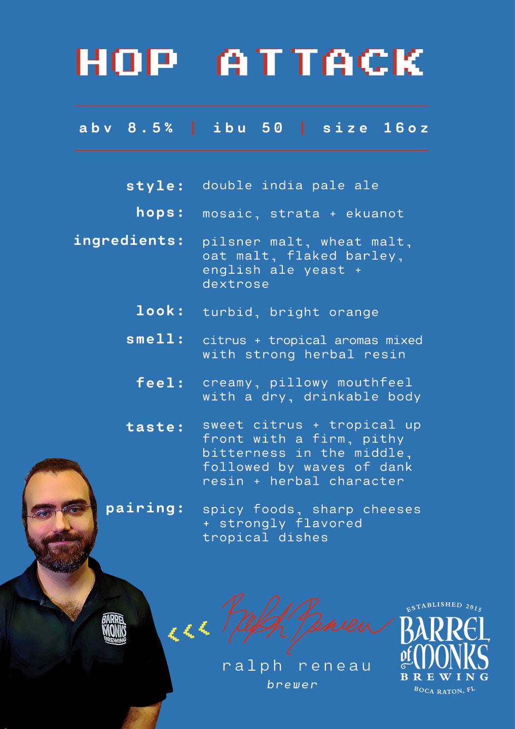 Hop Attack Double IPA by Barrel of Monks