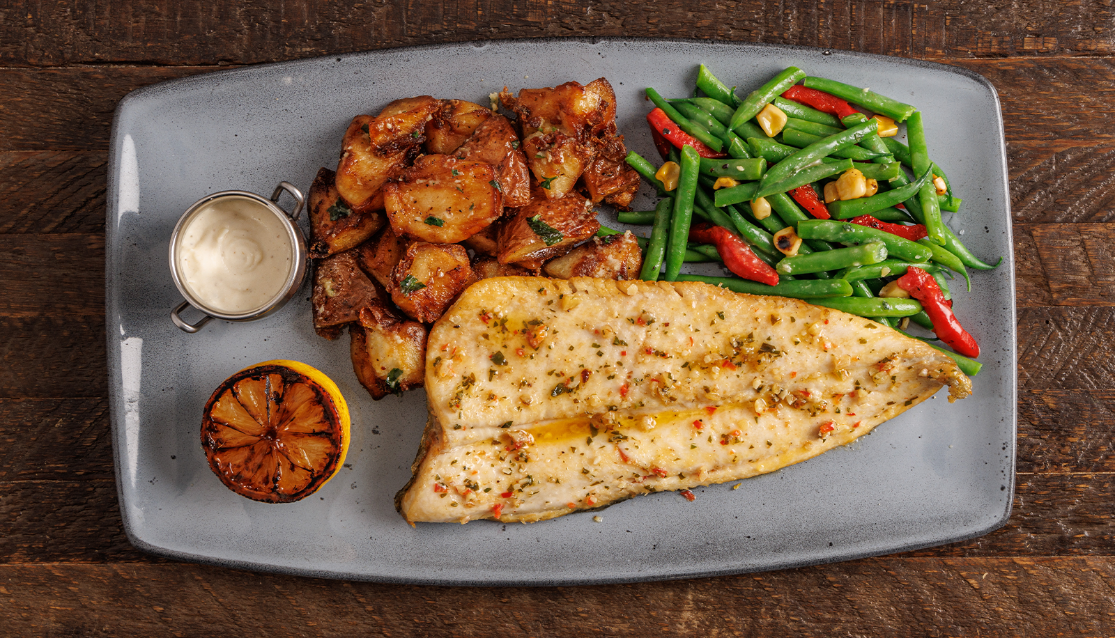 Plate of Grilled Idaho Trout